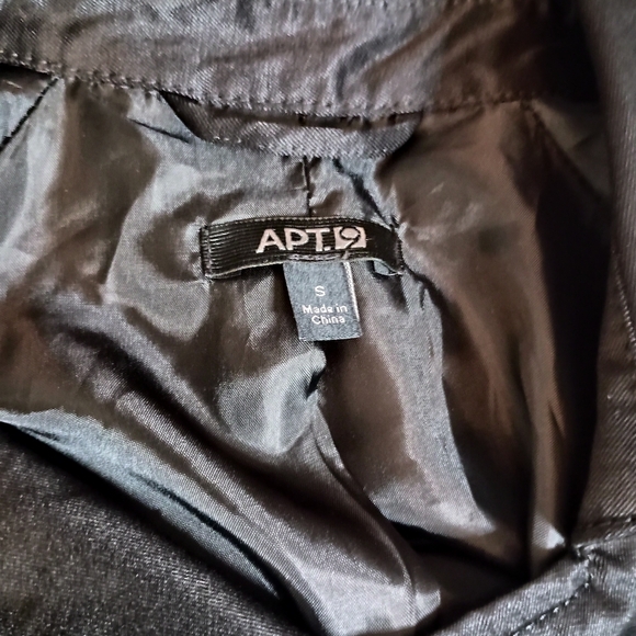 Apt 9, sz S, waist length, trench coat style jacket, black - Picture 3 of 3